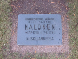 Viimeinen leposija - Olli Sakari Halonen 