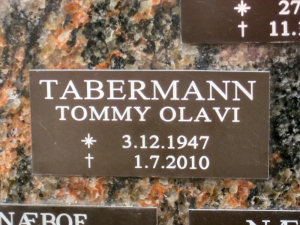 Viimeinen leposija - Tommy Olavi Tabermann 