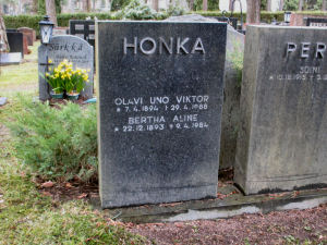 Viimeinen leposija - Olavi Uno Viktor Honka 
