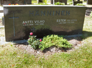 Viimeinen leposija - Antti Vilho Valmis Voitto H�nninen