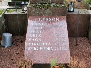 Viimeinen leposija - Birgitta Margaretha Ulfsson 