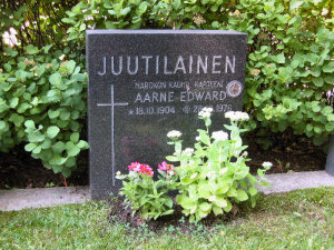 Viimeinen leposija - Aarne Edward Juutilainen